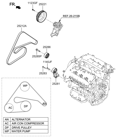 2019 Hyundai Genesis G70 Coolant Pump Diagram 2