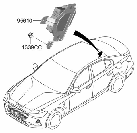 2021 Hyundai Genesis G70 Module Assembly-Electronic Control Suspension Diagram for 95610-G9000