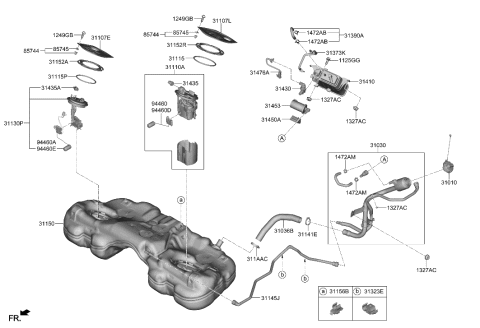 2018 Hyundai Elantra GT Filler Neck Assembly-Fuel Diagram for 31030-G9500
