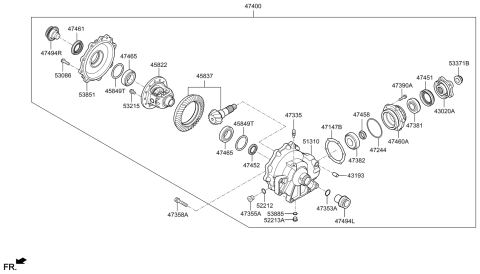 2020 Hyundai Genesis G70 Transfer Assy Diagram 3