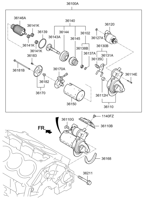 2020 Hyundai Genesis G70 Starter Diagram 3