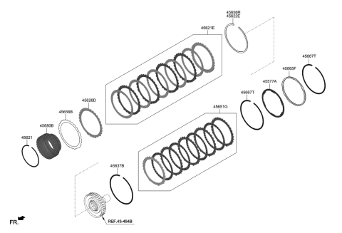 2019 Hyundai Genesis G70 Transaxle Brake-Auto Diagram 1