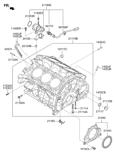 2021 Hyundai Genesis G70 Cylinder Block Diagram 2