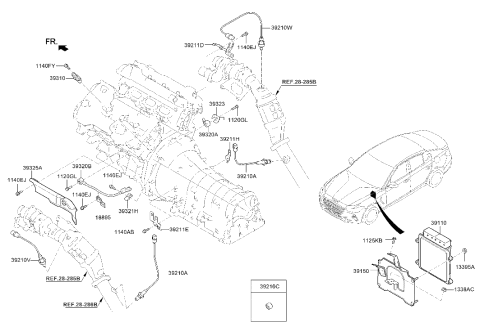 2021 Hyundai Genesis G70 Electronic Control Diagram 2