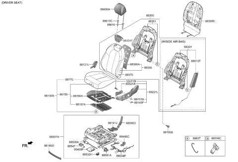 2019 Hyundai Genesis G70 Front Seat Diagram 2