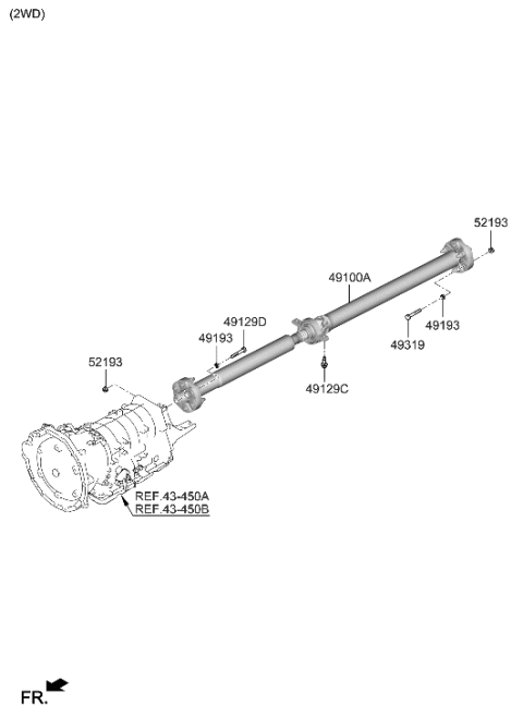 2021 Hyundai Genesis G70 Propeller Shaft Diagram 2