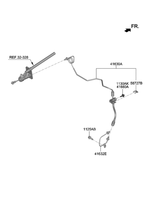 2021 Hyundai Genesis G70 Clutch Master Cylinder Diagram