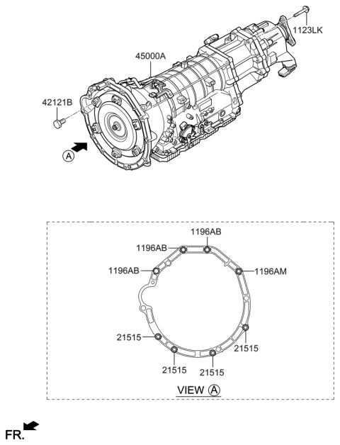 2019 Hyundai Genesis G70 Transaxle Assy-Auto Diagram 1