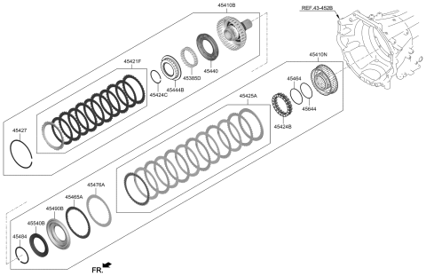 2023 Hyundai Genesis G80 Plate-Clutch Pressure Diagram for 45476-47100