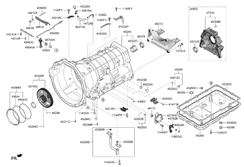 2019 Hyundai Genesis G70 Auto Transmission Case Diagram 1