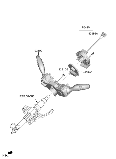 2021 Hyundai Genesis G70 Multifunction Switch Diagram