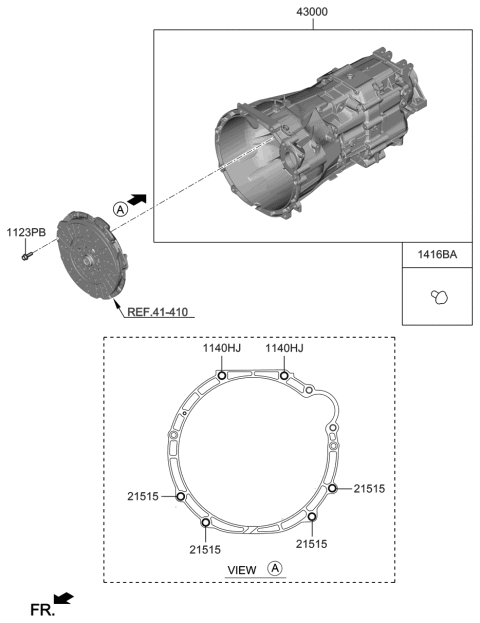 2020 Hyundai Genesis G70 Transaxle Assy-Manual Diagram