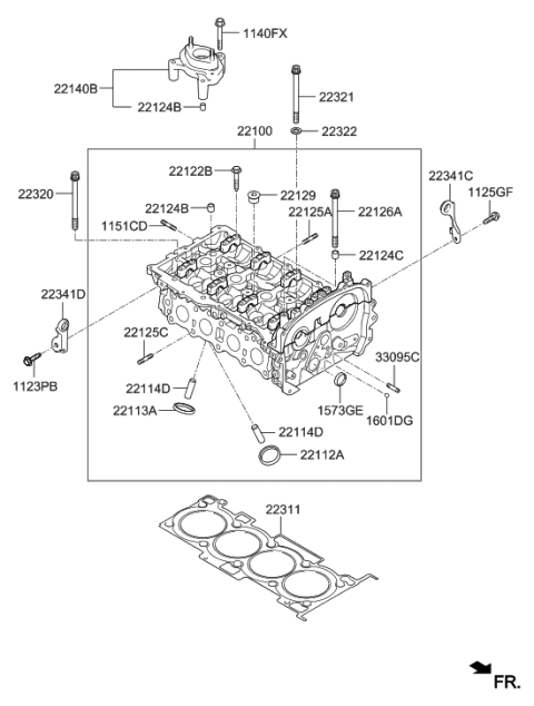 2021 Hyundai Genesis G70 Cylinder Head Diagram 1