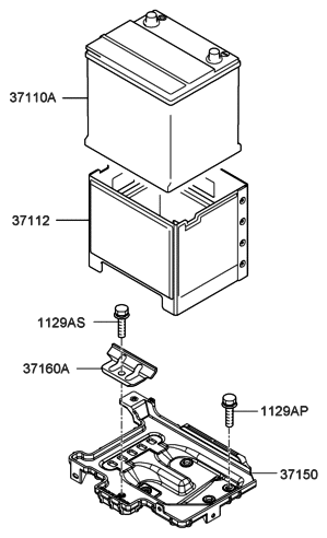2006 Hyundai Elantra New Body Style (Produced Before OCT.30.2006) Battery Diagram