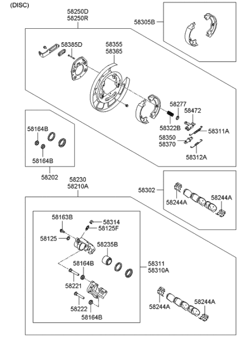 2006 Hyundai Elantra New Body Style (Produced Before OCT.30.2006) Rear Axle Diagram 4