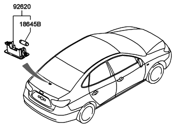 2006 Hyundai Elantra New Body Style (Produced Before OCT.30.2006) Luggage Lamp Diagram