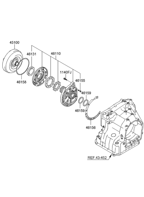 2010 Hyundai Elantra Converter Assembly-Torque Diagram for 45100-23500