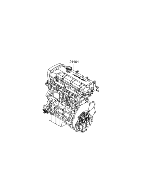2010 Hyundai Elantra Engine Assembly-Sub Diagram for 105D1-23U00
