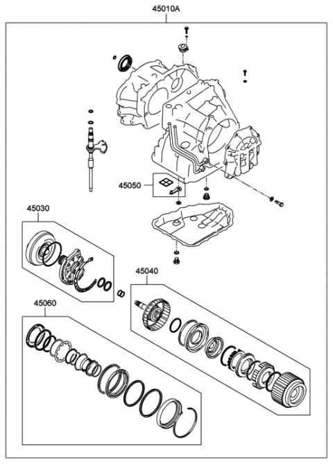 2006 Hyundai Elantra Transaxle Gasket Kit-Auto Diagram