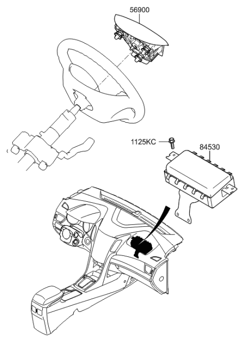 2017 Hyundai Elantra GT Air Bag System Diagram 1