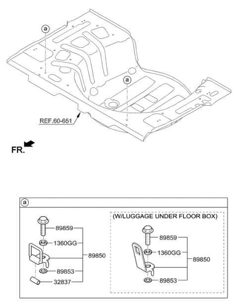 2016 Hyundai Elantra GT Holder Assembly-Child Rest Hook Diagram for 89891-A5000