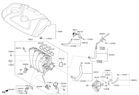 2015 Hyundai Elantra GT Intake Manifold Diagram
