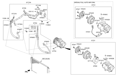 2015 Hyundai Elantra GT Air conditioning System-Cooler Line Diagram