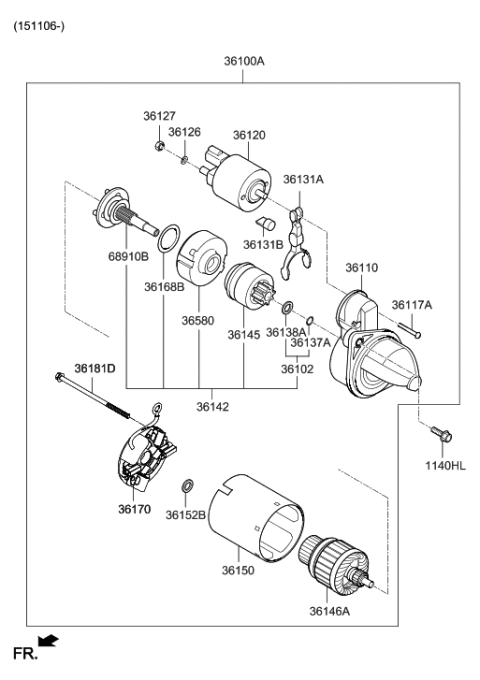 2015 Hyundai Elantra GT Starter Diagram 2