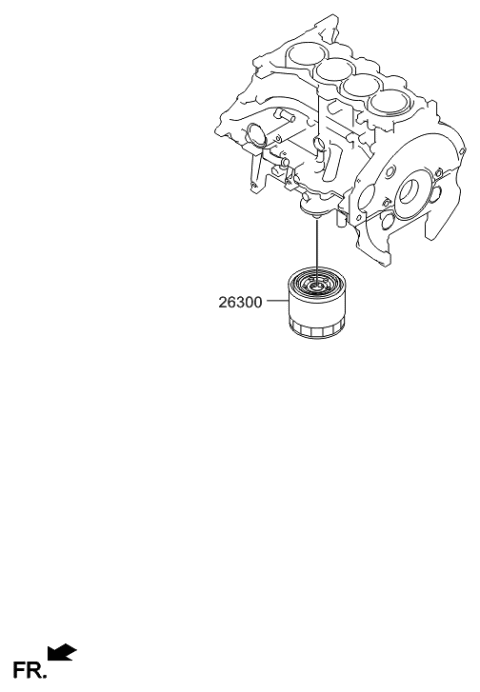 2017 Hyundai Elantra GT Front Case & Oil Filter Diagram