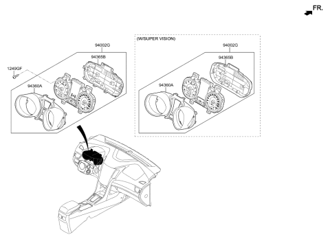 2015 Hyundai Elantra GT Instrument Cluster Diagram