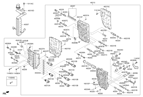 2016 Hyundai Elantra GT Transmission Valve Body Diagram