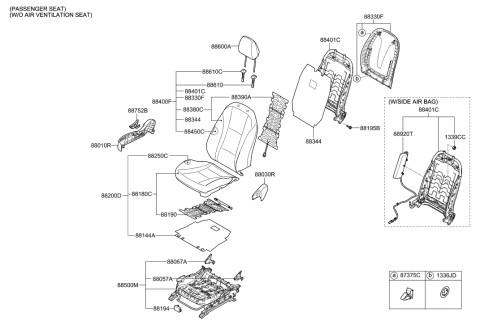 2017 Hyundai Elantra GT Front Seat Diagram 1