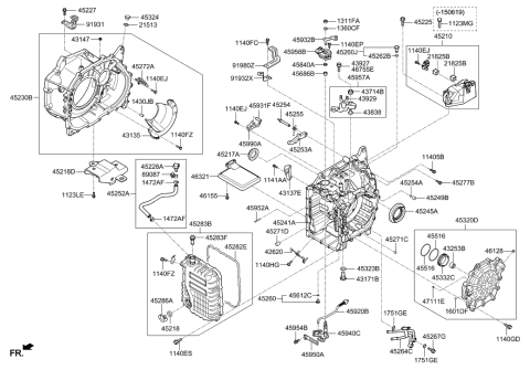 2016 Hyundai Elantra GT Auto Transmission Case Diagram