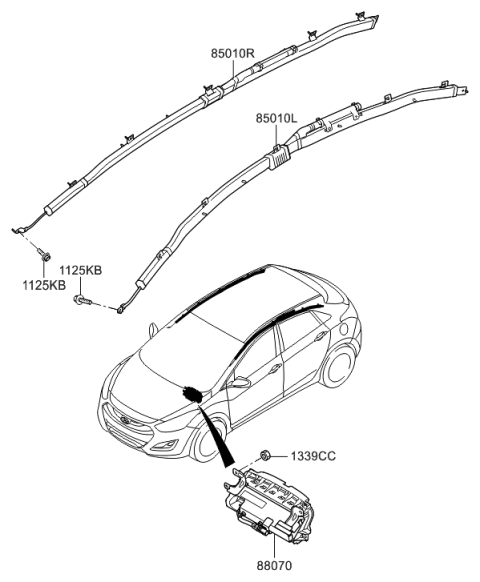 2017 Hyundai Elantra GT Air Bag System Diagram 2