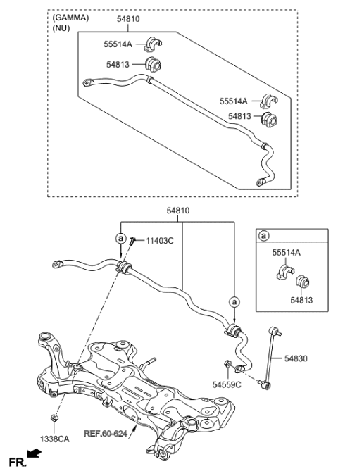 2017 Hyundai Elantra GT Front Suspension Control Arm Diagram