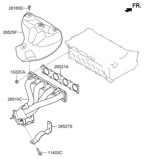 2016 Hyundai Elantra GT Exhaust Manifold Diagram