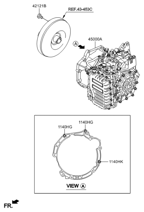 2015 Hyundai Elantra GT Transaxle Assy-Auto Diagram