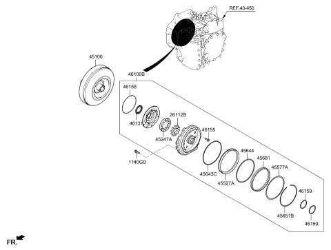 2015 Hyundai Elantra GT Oil Pump & TQ/Conv-Auto Diagram