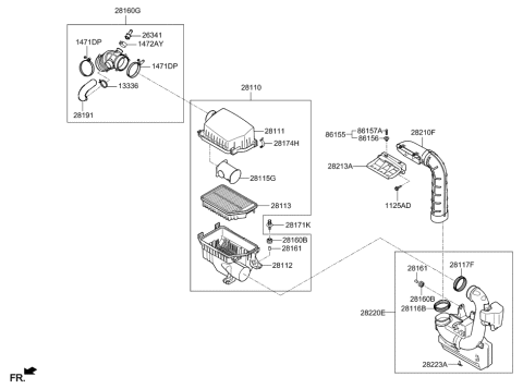 2015 Hyundai Elantra GT Air Cleaner Diagram