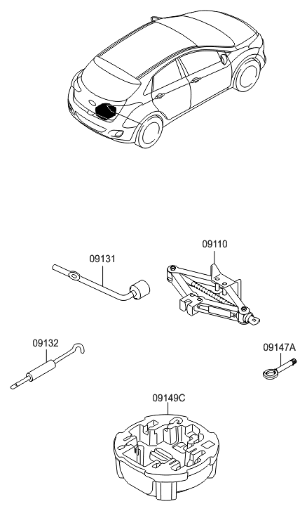 2015 Hyundai Elantra GT OVM Tool Diagram