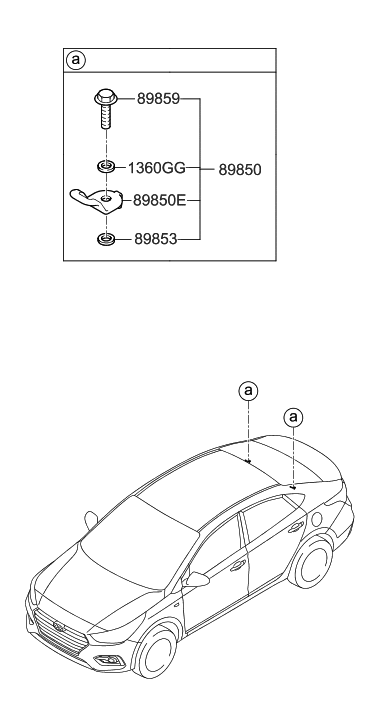 2020 Hyundai Accent Holder Assembly-Child Rest Hook Diagram for 89891-C1000