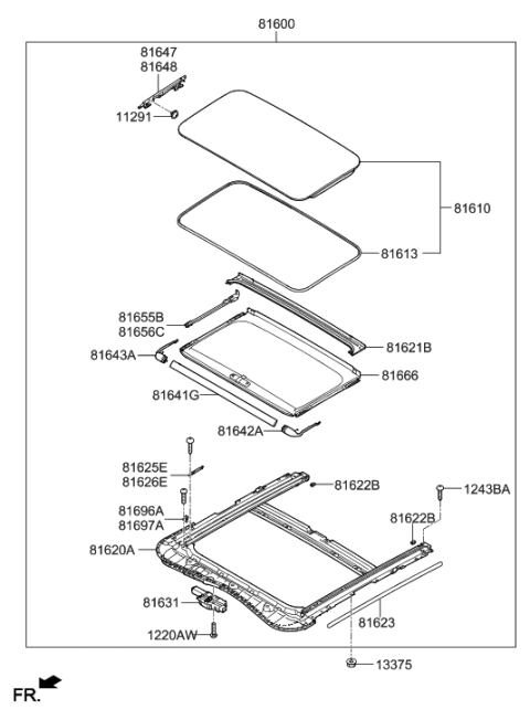 2020 Hyundai Accent Sunroof Diagram 2