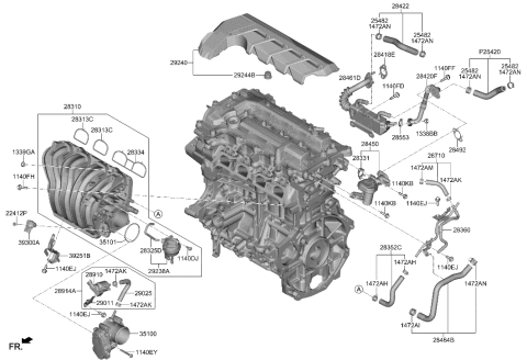 2021 Hyundai Accent Intake Manifold Diagram 1