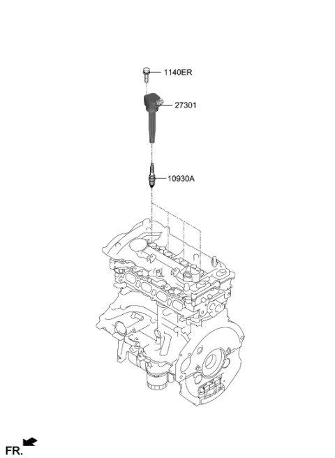 2021 Hyundai Accent Coil Assembly-Ignition Diagram for 27301-2M360