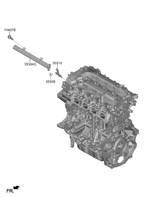 2019 Hyundai Accent Throttle Body & Injector Diagram 1