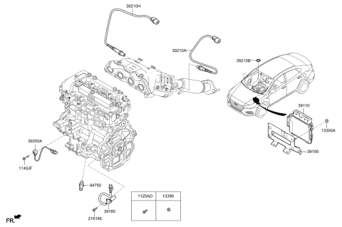 2018 Hyundai Accent Electronic Control Diagram 1