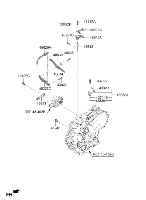2022 Hyundai Accent Transaxle Brake-Auto Diagram 2
