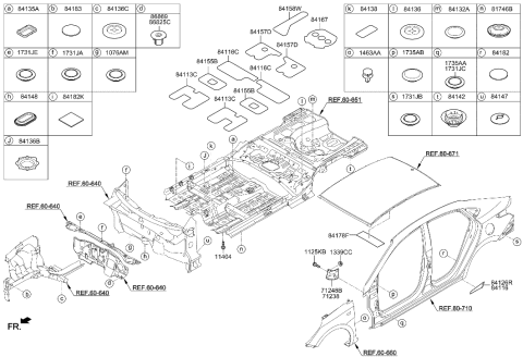 2021 Hyundai Accent Isolation Pad & Plug Diagram 1