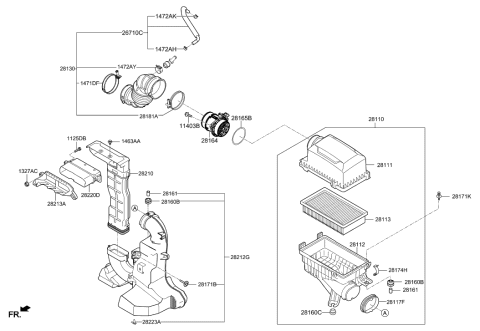 2019 Hyundai Accent Air Cleaner Diagram 1