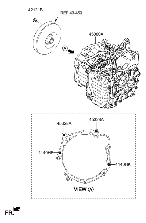 2018 Hyundai Accent TRANSAXLE Assembly-CVT Diagram for 48000-2H001